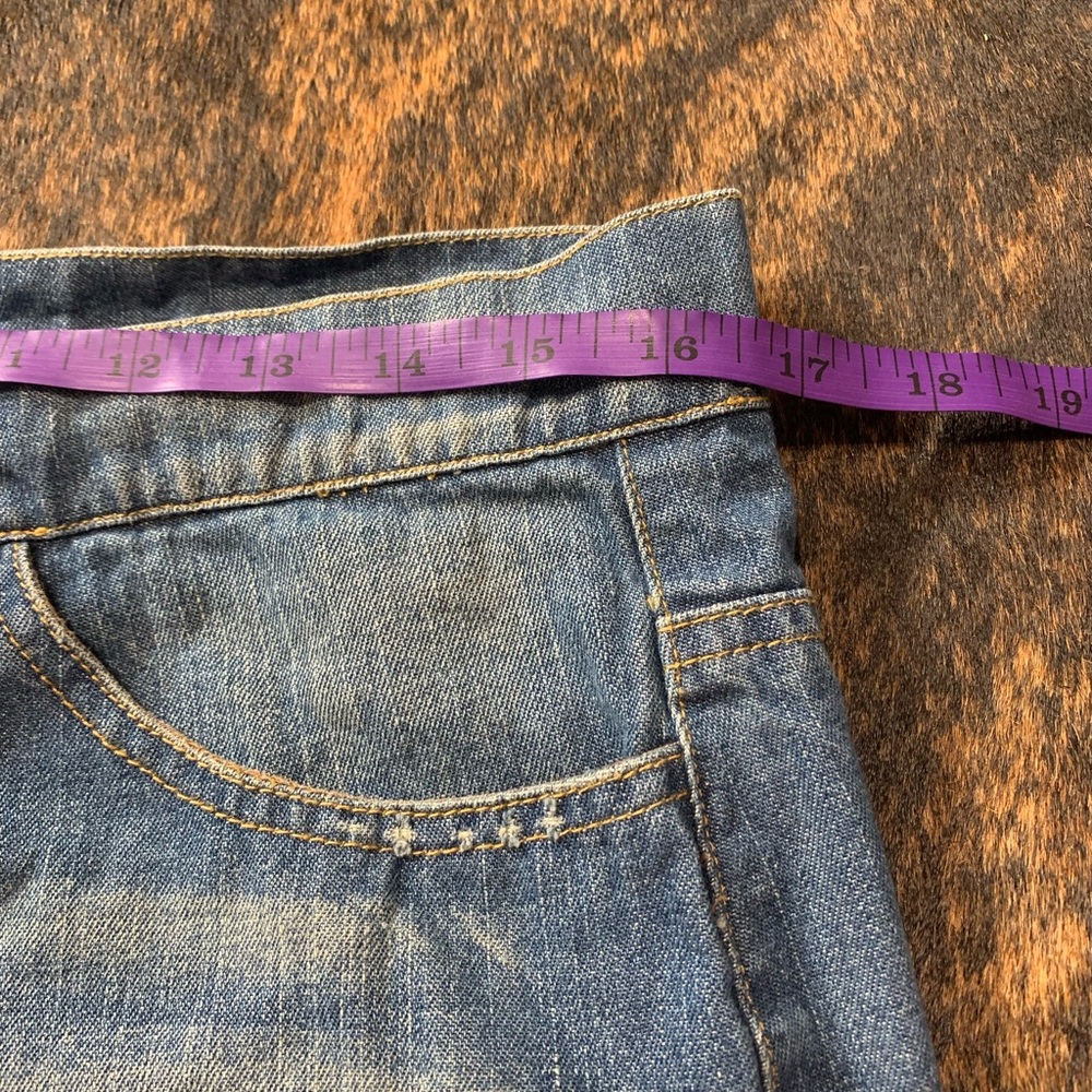 Cattlelac blues size medium denim mini skirt with small pocket - Picture 6 of 10
